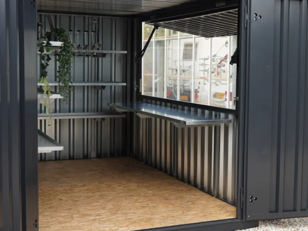 FOCO® Container Bar Theke 2800 mm – Verkaufstheke für Barcontainer 3 m – Thekenmodul